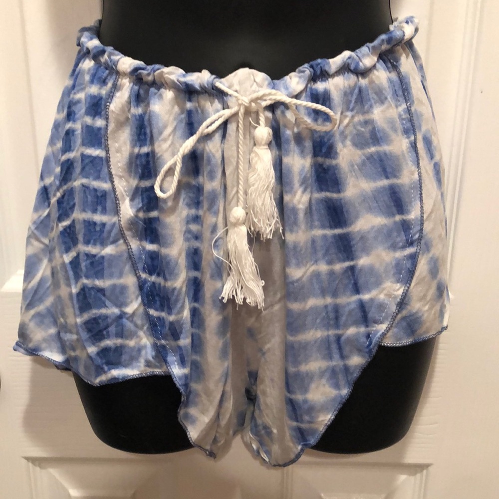 Blue tassle shorts